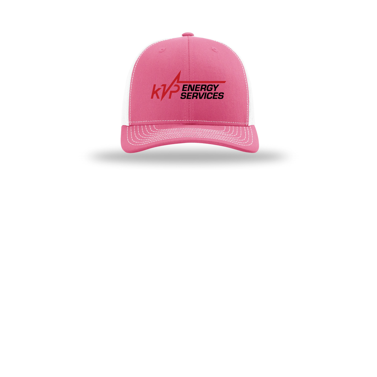 kvpenergy-richardson-trucker-cap-embroidery-capfront-R112-hotpinkwhite-flat-front