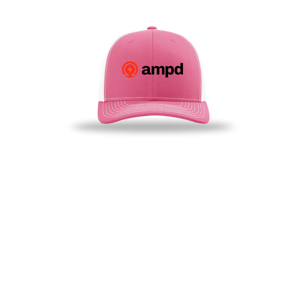 ampd-richardson-trucker-cap-embroidery-capfront-R112-hotpinkwhite-flat-front