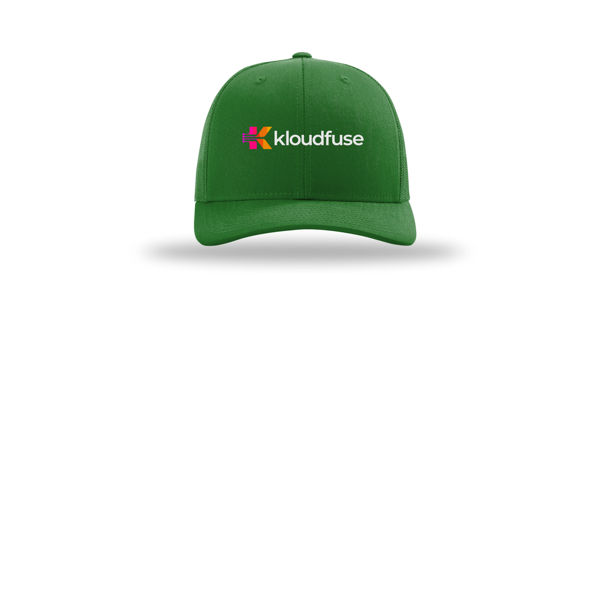 kloudfuse-richardson-trucker-cap-embroidery-capfront-R112-kelly-flat-front