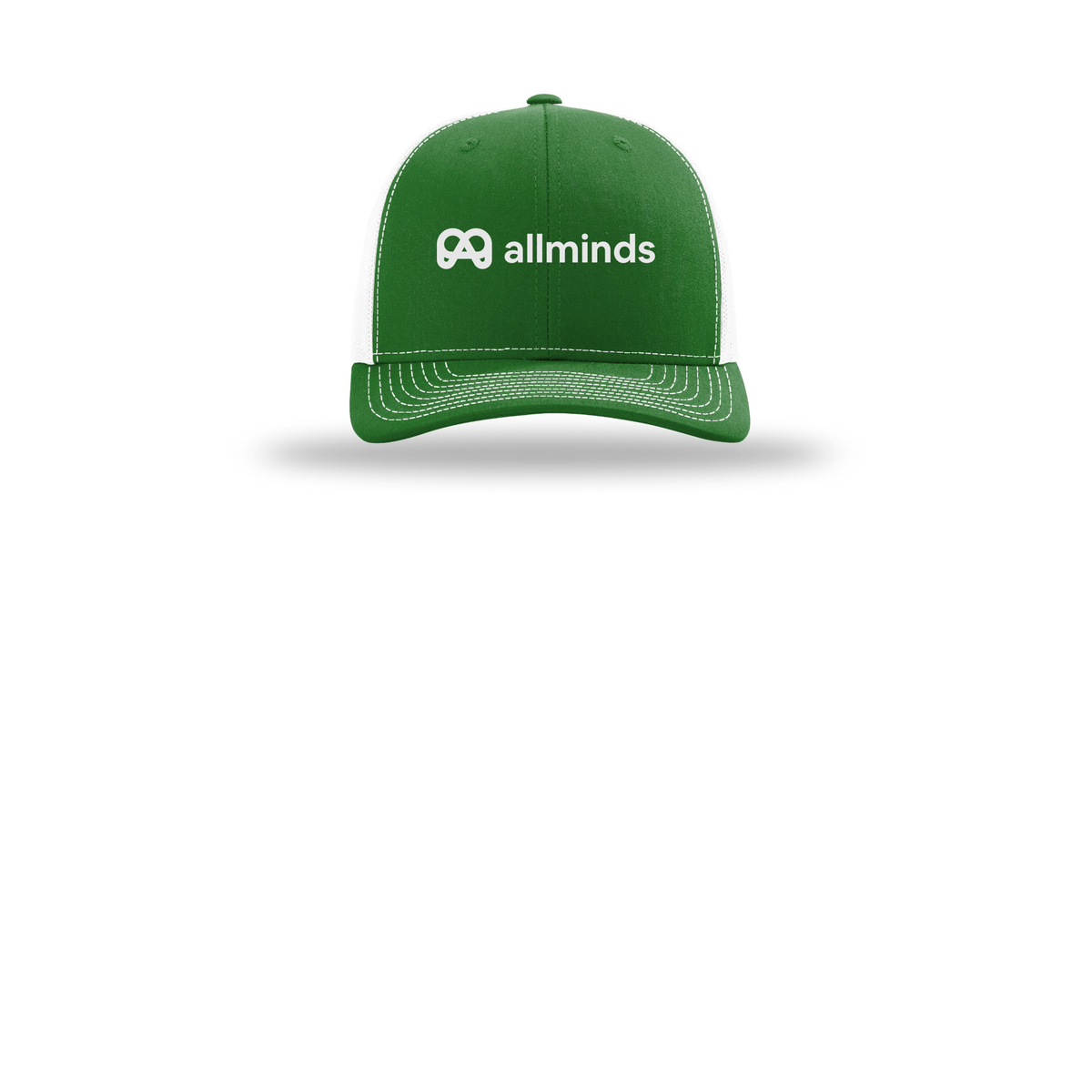 getallminds-richardson-trucker-cap-embroidery-capfront-R112-kellywhite-flat-front