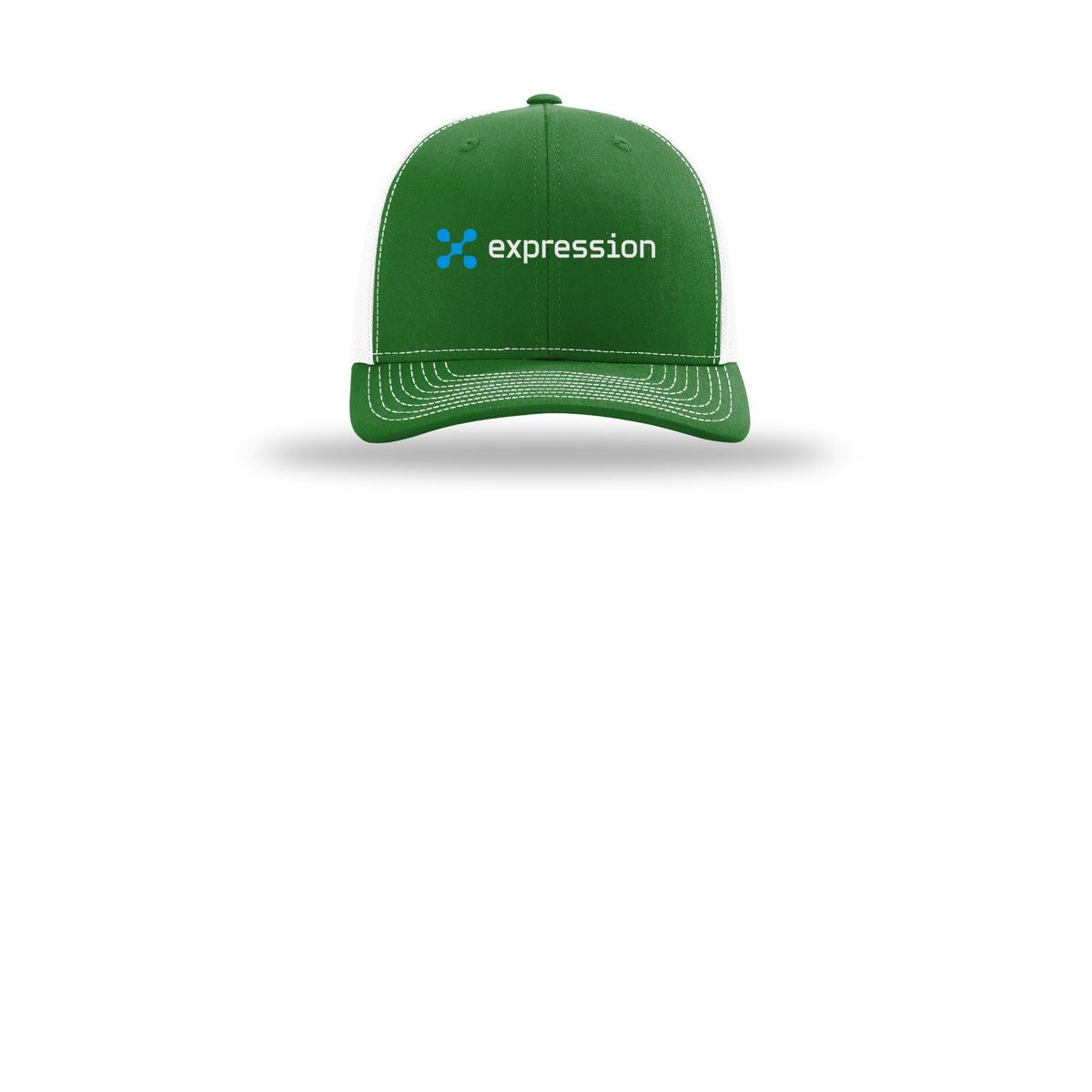 expr-richardson-trucker-cap-embroidery-capfront-R112-kellywhite-flat-front