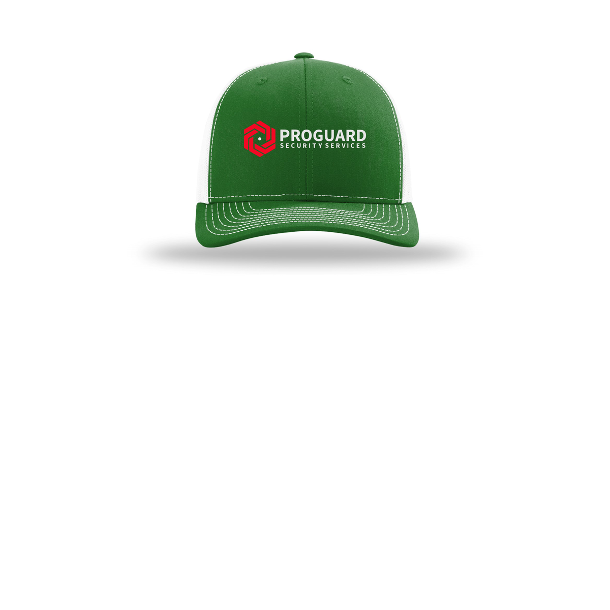 proguardsecurityservices-richardson-trucker-cap-embroidery-capfront-R112-kellywhite-flat-front