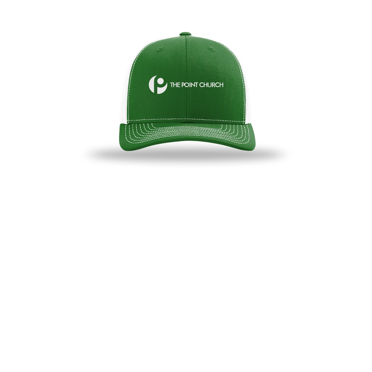 thepointva-richardson-trucker-cap-embroidery-capfront-R112-kellywhite-flat-front