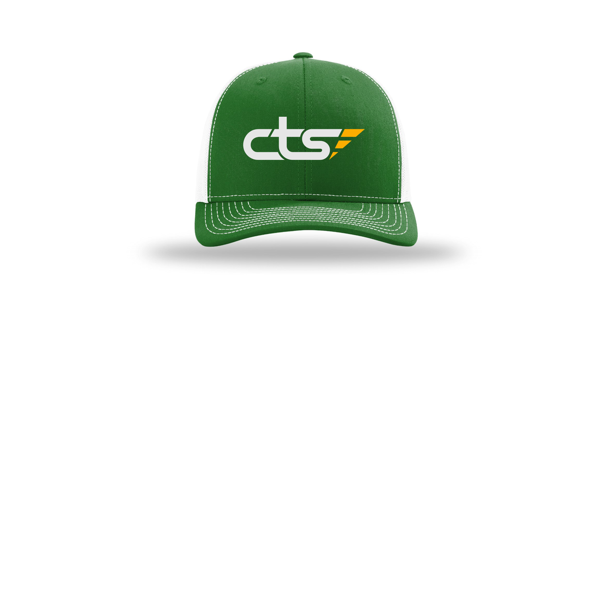 cts1-richardson-trucker-cap-embroidery-capfront-R112-kellywhite-flat-front
