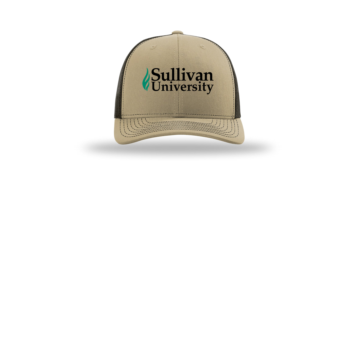 sullivan-richardson-trucker-cap-embroidery-capfront-R112-khakicoffee-flat-front