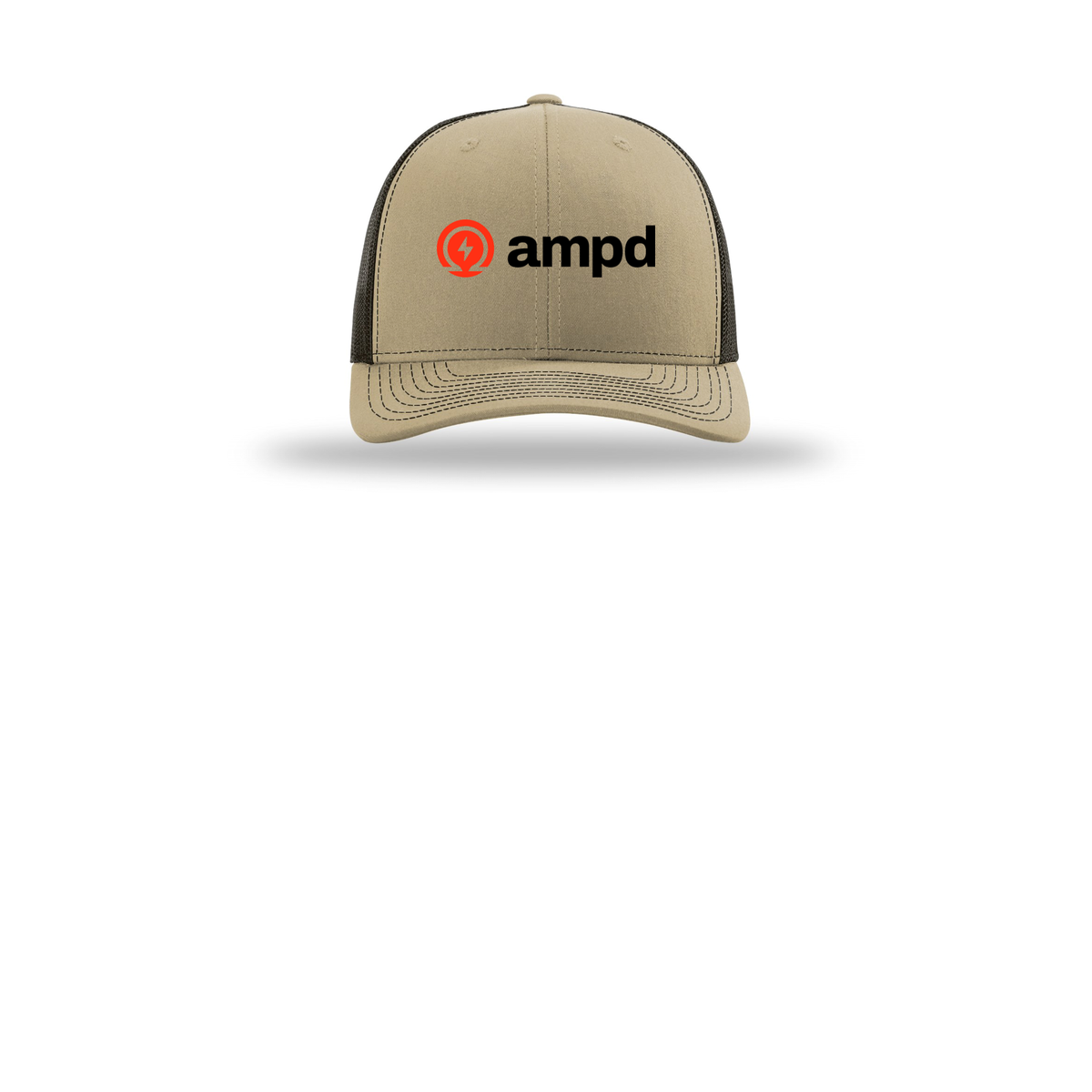 ampd-richardson-trucker-cap-embroidery-capfront-R112-khakicoffee-flat-front