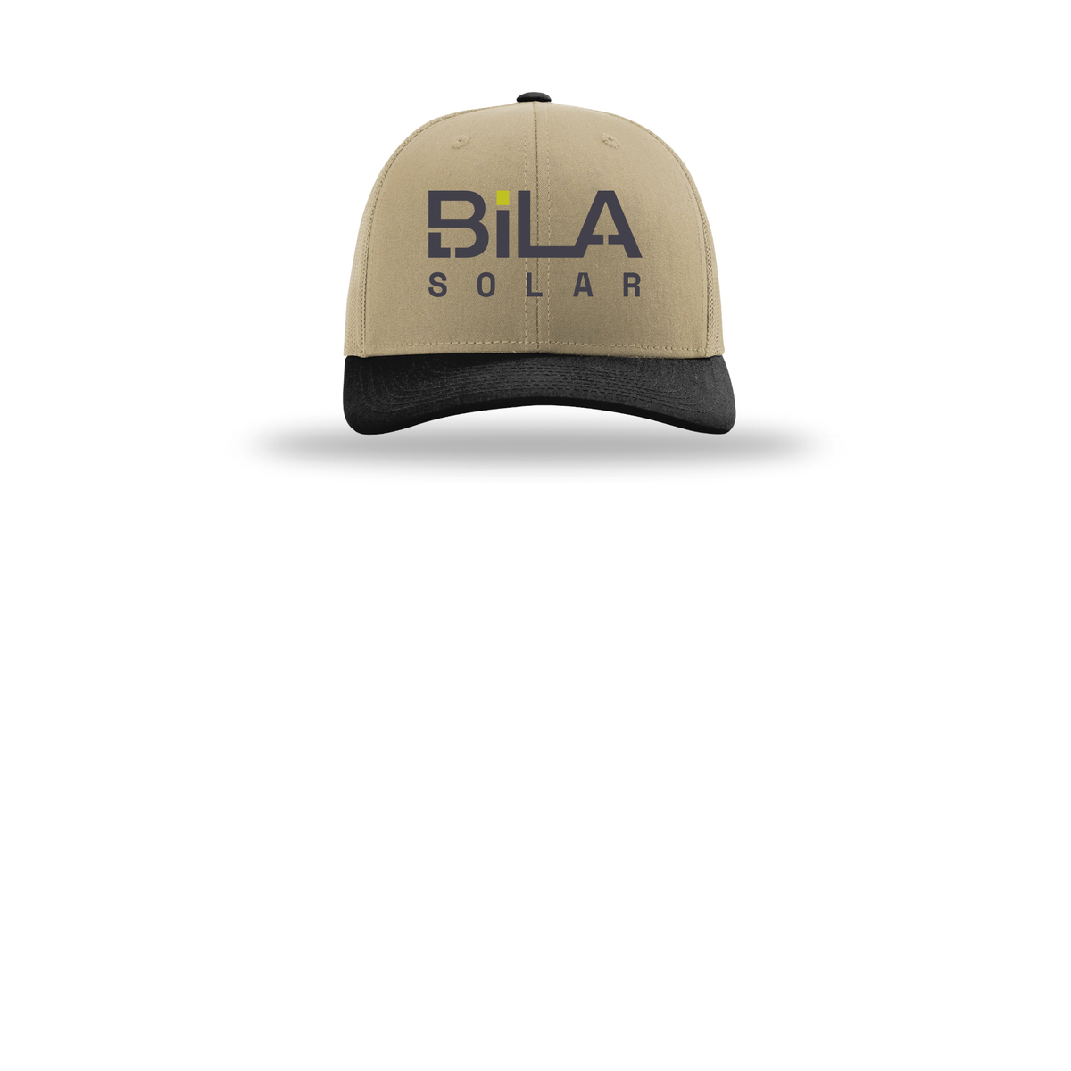 bilasolar-richardson-trucker-cap-embroidery-capfront-R112-khakikhakiblack-flat-front
