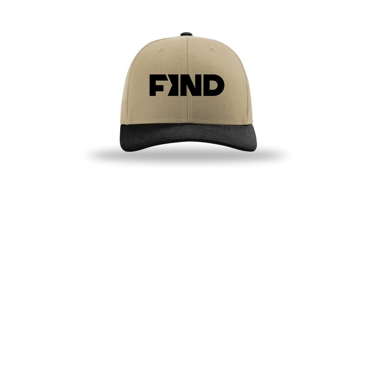 findrealestate-richardson-trucker-cap-embroidery-capfront-R112-khakikhakiblack-flat-front