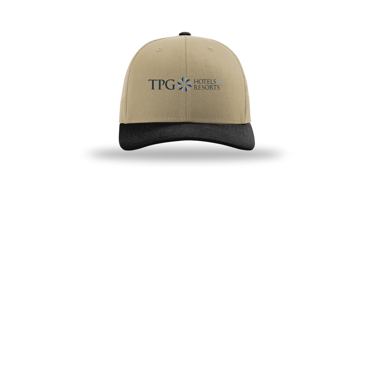 tpghotelsandresorts-richardson-trucker-cap-embroidery-capfront-R112-khakikhakiblack-flat-front