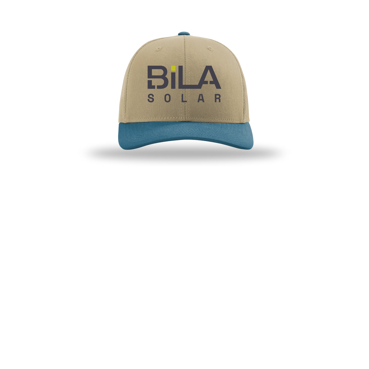 bilasolar-richardson-trucker-cap-embroidery-capfront-R112-khakikhakilegionblue-flat-front