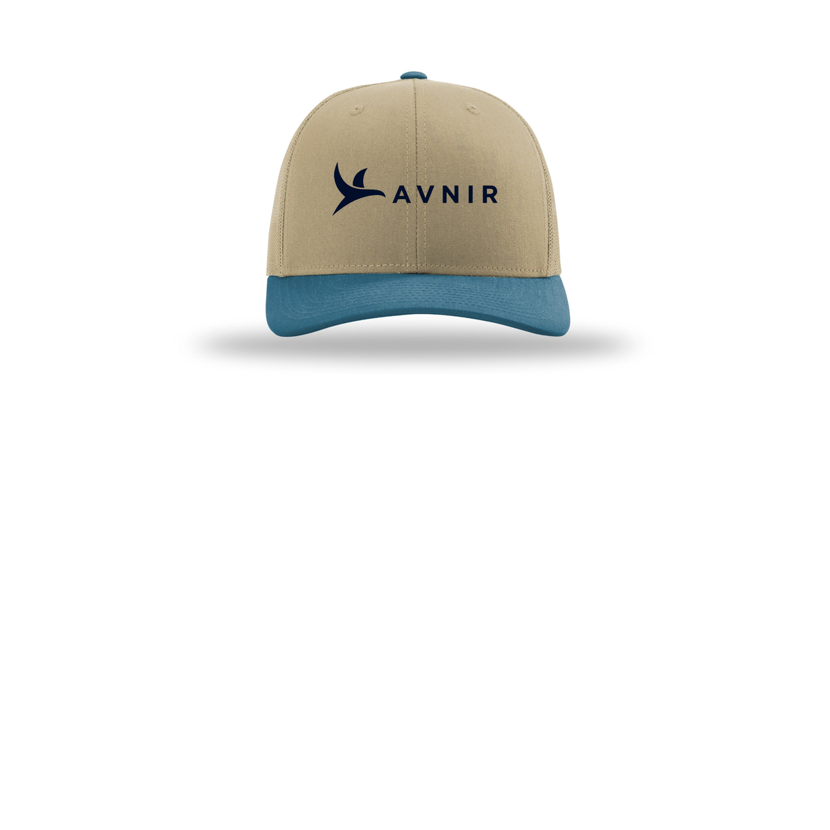 avnir-richardson-trucker-cap-embroidery-capfront-R112-khakikhakilegionblue-flat-front