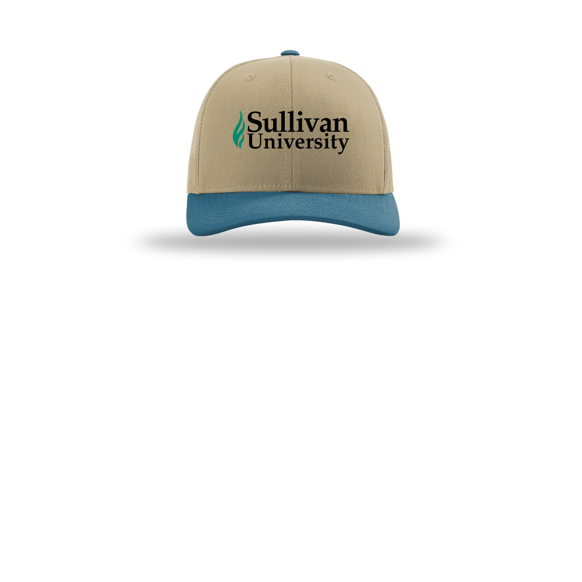 sullivan-richardson-trucker-cap-embroidery-capfront-R112-khakikhakilegionblue-flat-front