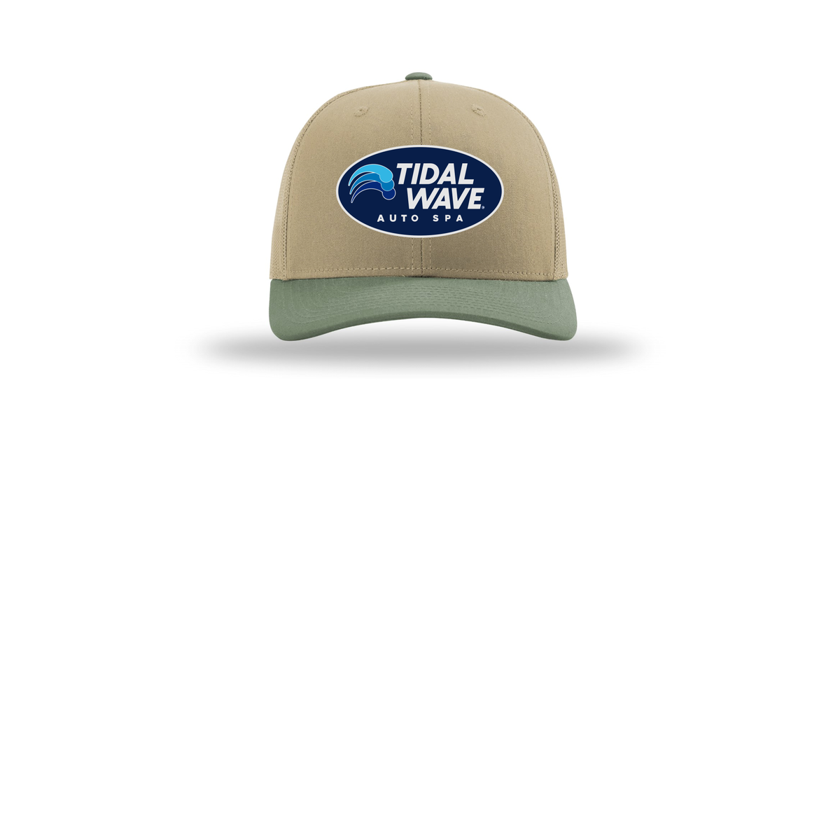 tidalwaveautospa-richardson-trucker-cap-embroidery-capfront-R112-khakikhakiloden-flat-front