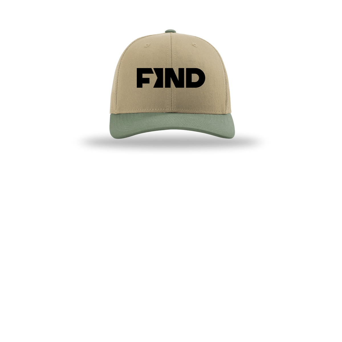 findrealestate-richardson-trucker-cap-embroidery-capfront-R112-khakikhakiloden-flat-front