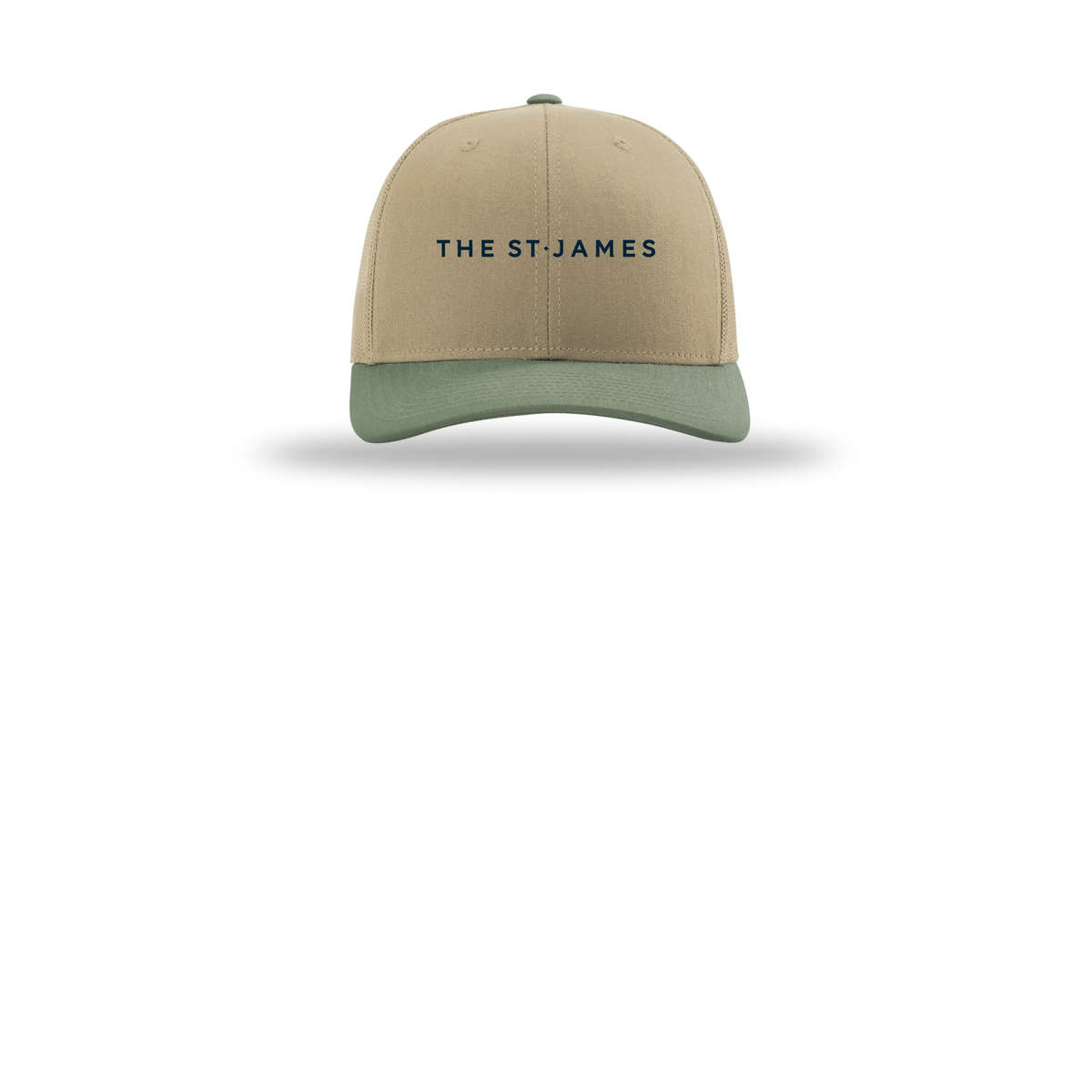 thestjames-richardson-trucker-cap-embroidery-capfront-R112-khakikhakiloden-flat-front