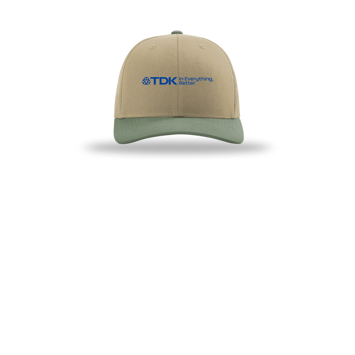 tdk-richardson-trucker-cap-embroidery-capfront-R112-khakikhakiloden-flat-front