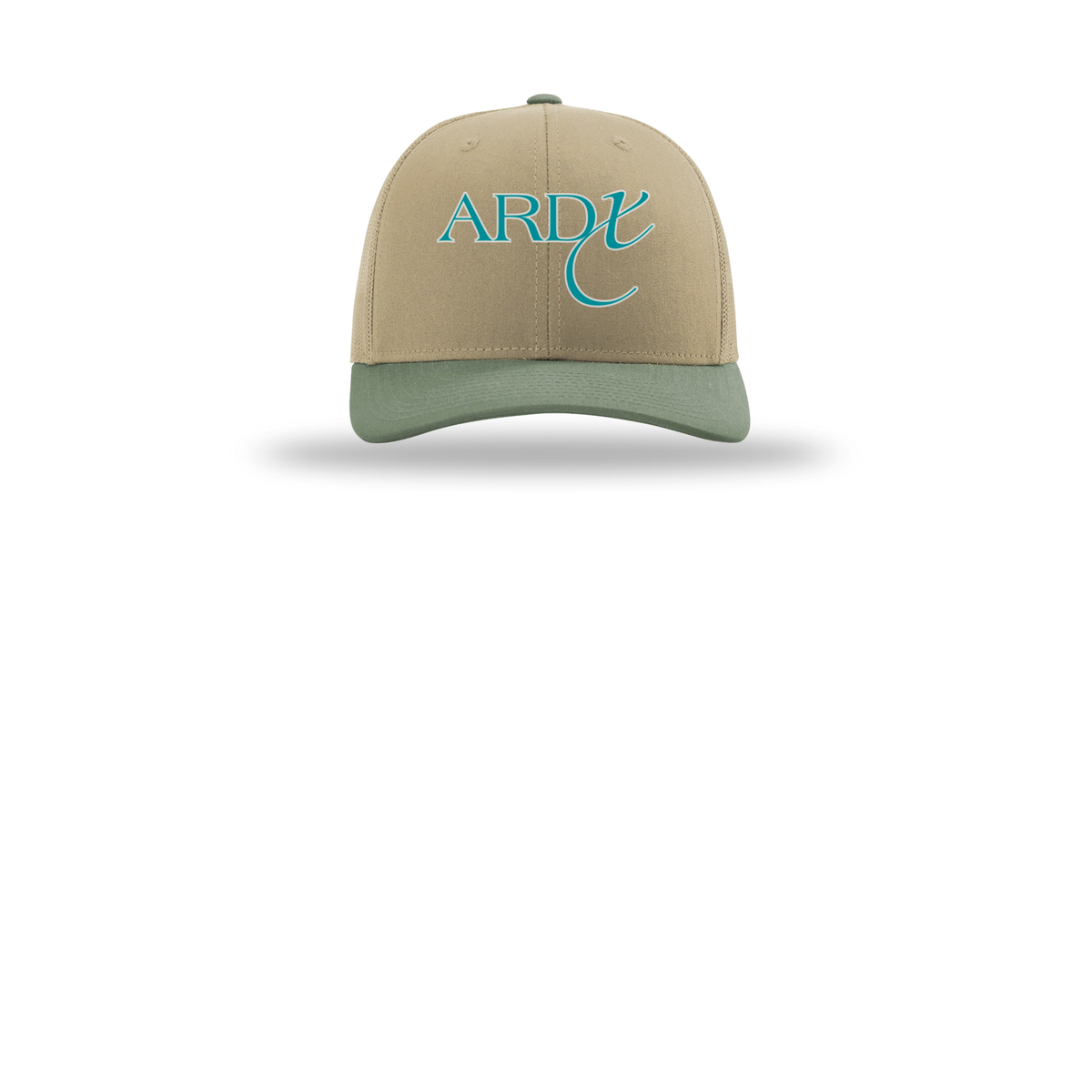 ardx-richardson-trucker-cap-embroidery-capfront-R112-khakikhakiloden-flat-front