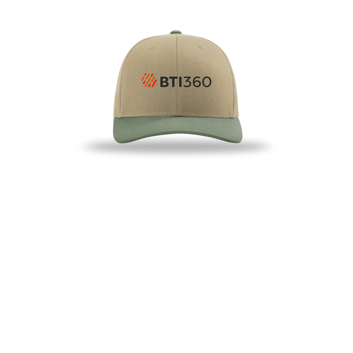 bti360-richardson-trucker-cap-embroidery-capfront-R112-khakikhakiloden-flat-front