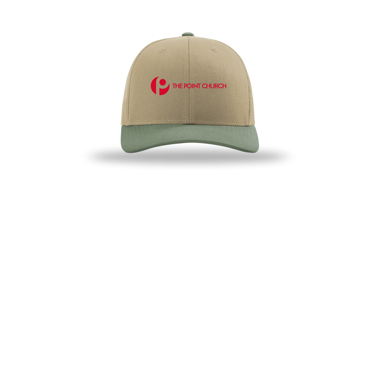thepointva-richardson-trucker-cap-embroidery-capfront-R112-khakikhakiloden-flat-front