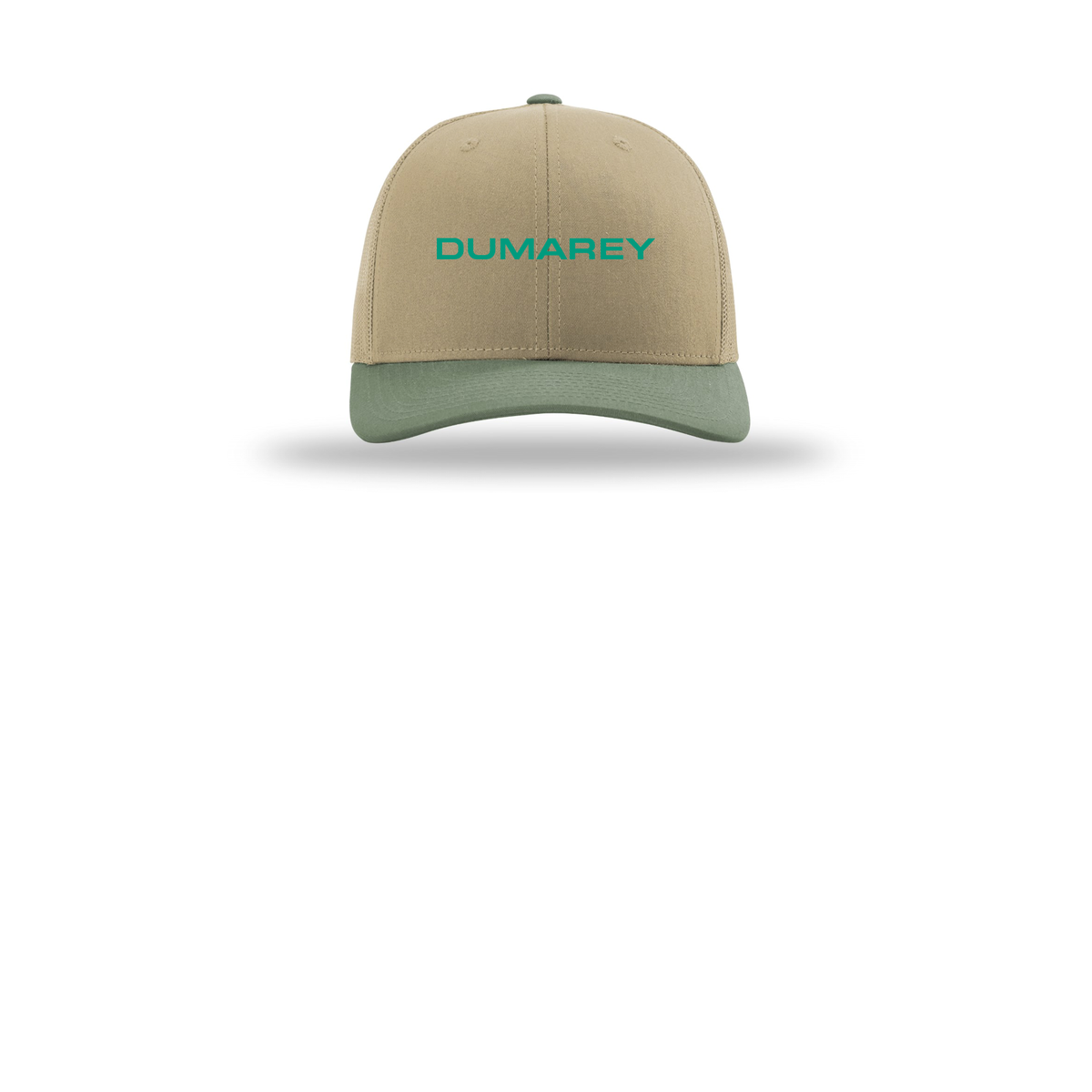 dumarey-richardson-trucker-cap-embroidery-capfront-R112-khakikhakiloden-flat-front