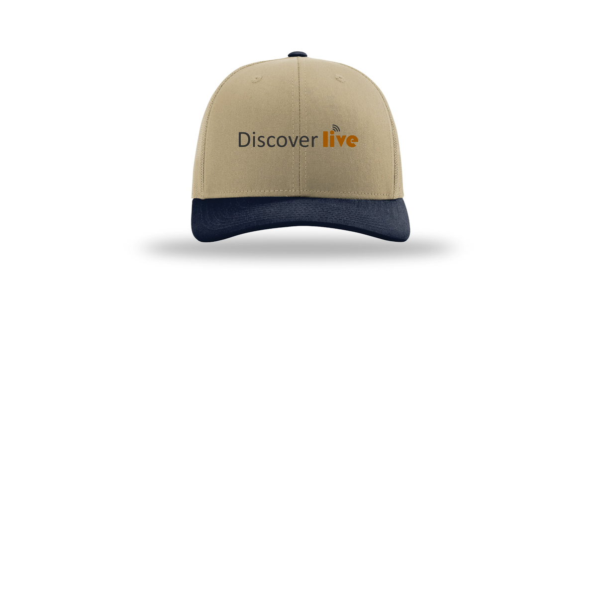 discover-richardson-trucker-cap-embroidery-capfront-R112-khakikhakinavy-flat-front