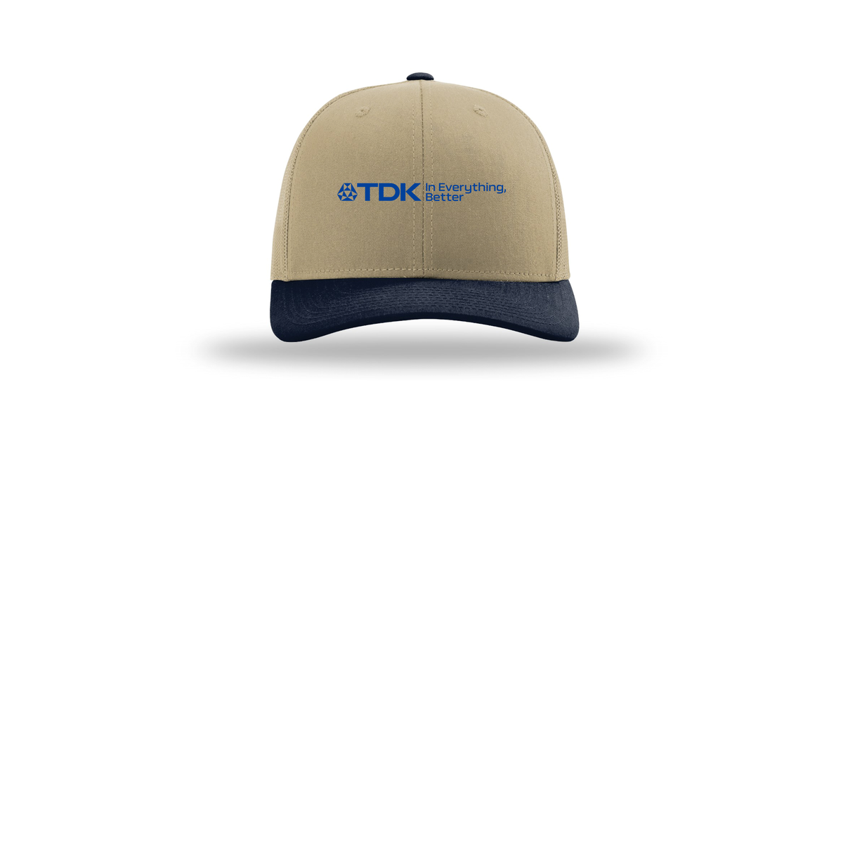 tdk-richardson-trucker-cap-embroidery-capfront-R112-khakikhakinavy-flat-front