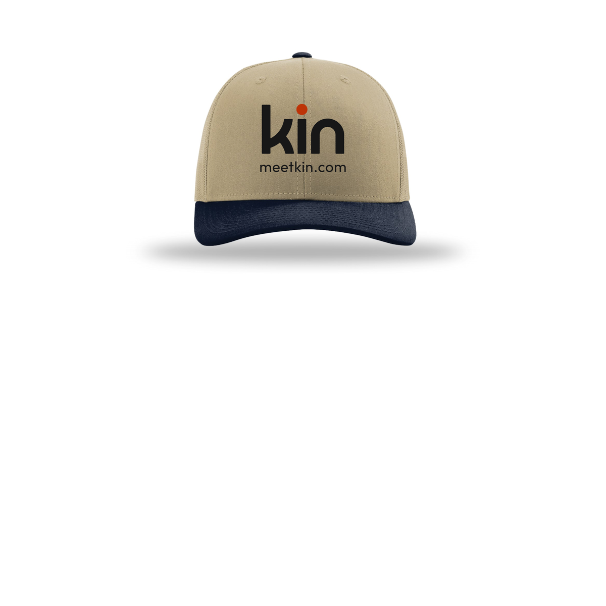 kin-richardson-trucker-cap-embroidery-capfront-R112-khakikhakinavy-flat-front