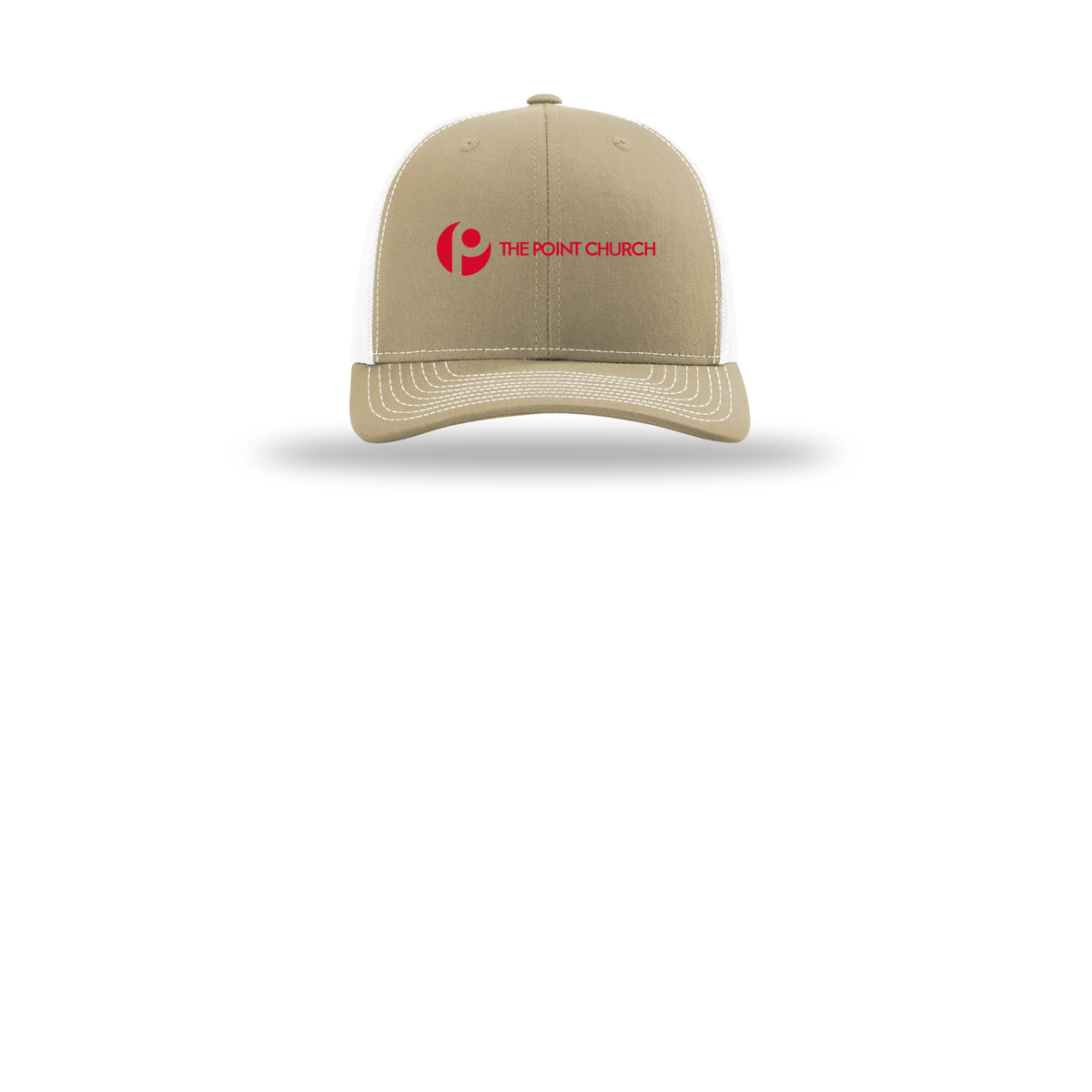 thepointva-richardson-trucker-cap-embroidery-capfront-R112-khakiwhite-flat-front