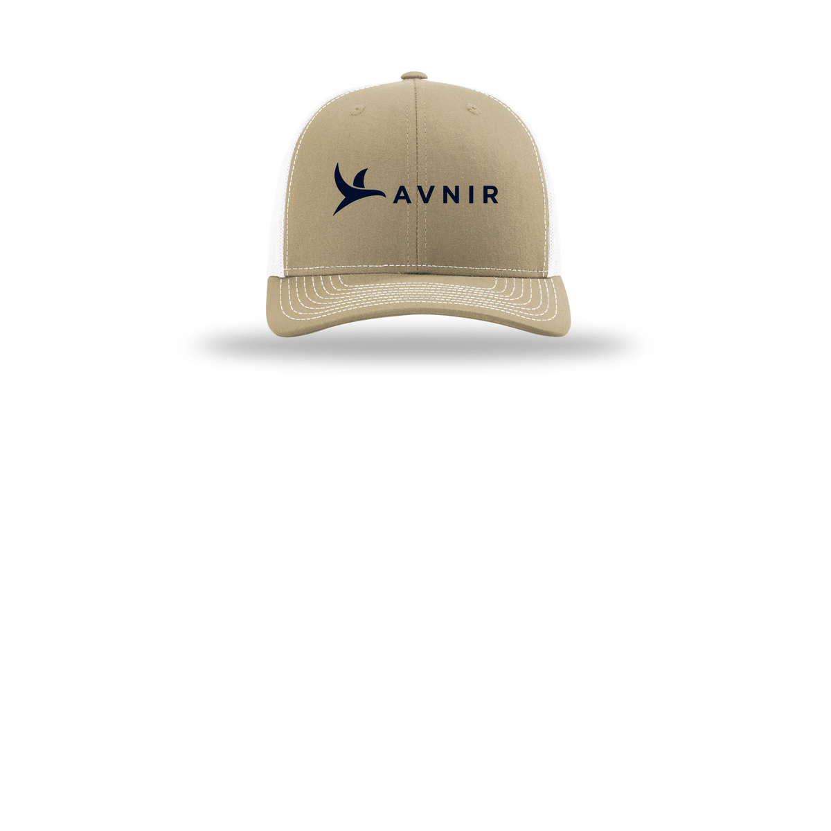 avnir-richardson-trucker-cap-embroidery-capfront-R112-khakiwhite-flat-front