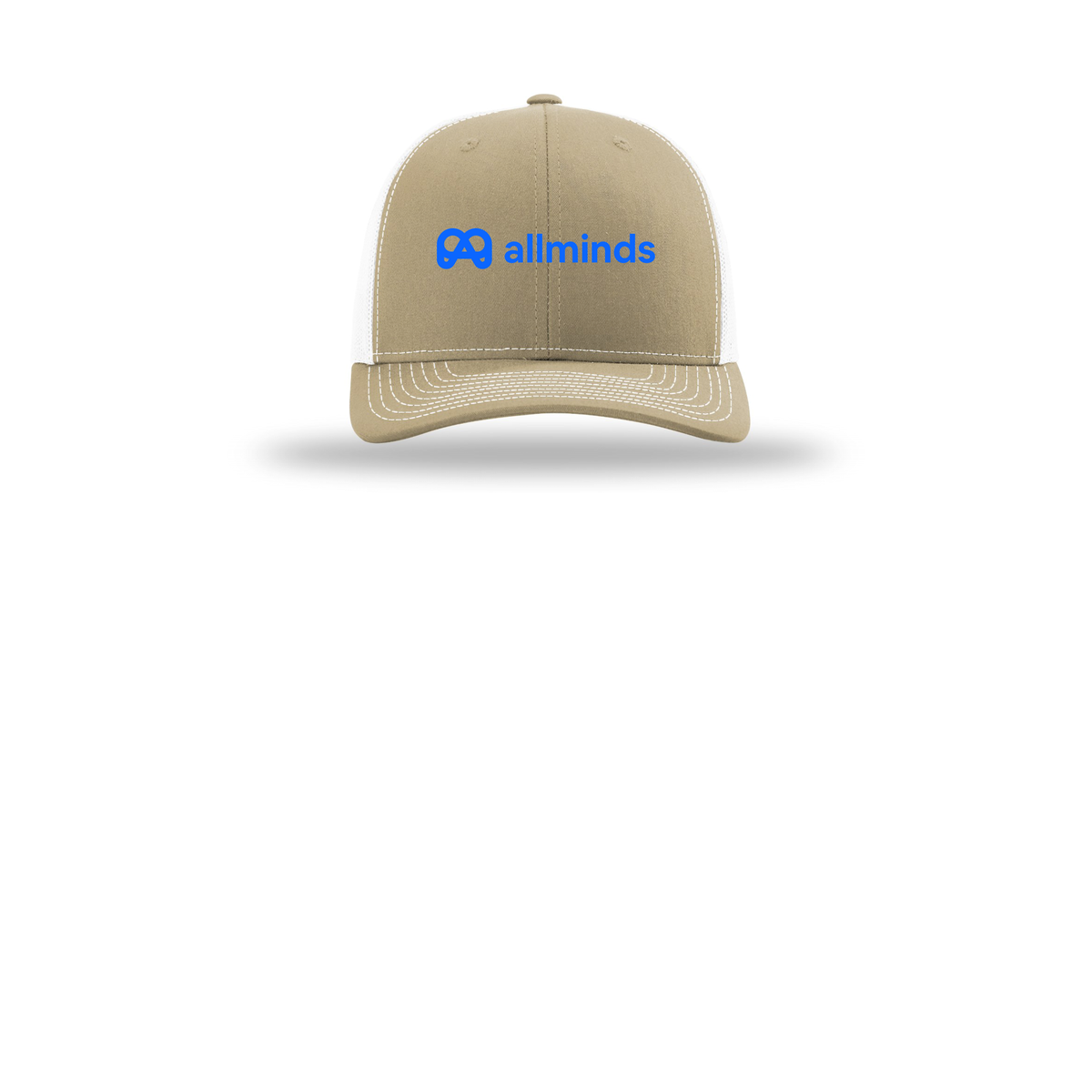 getallminds-richardson-trucker-cap-embroidery-capfront-R112-khakiwhite-flat-front