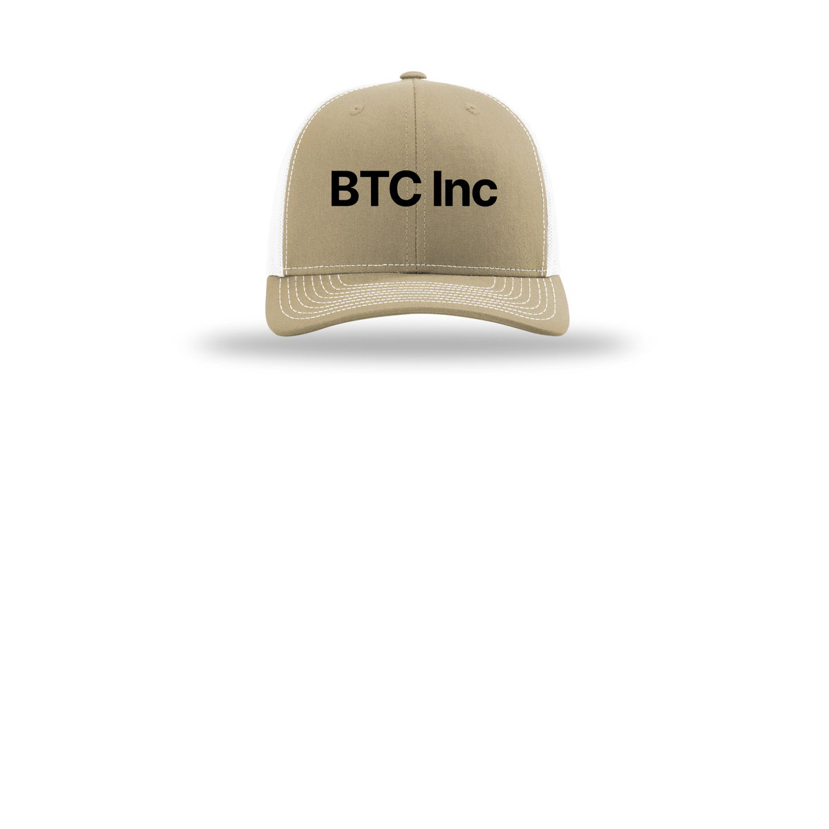 btc-richardson-trucker-cap-embroidery-capfront-R112-khakiwhite-flat-front