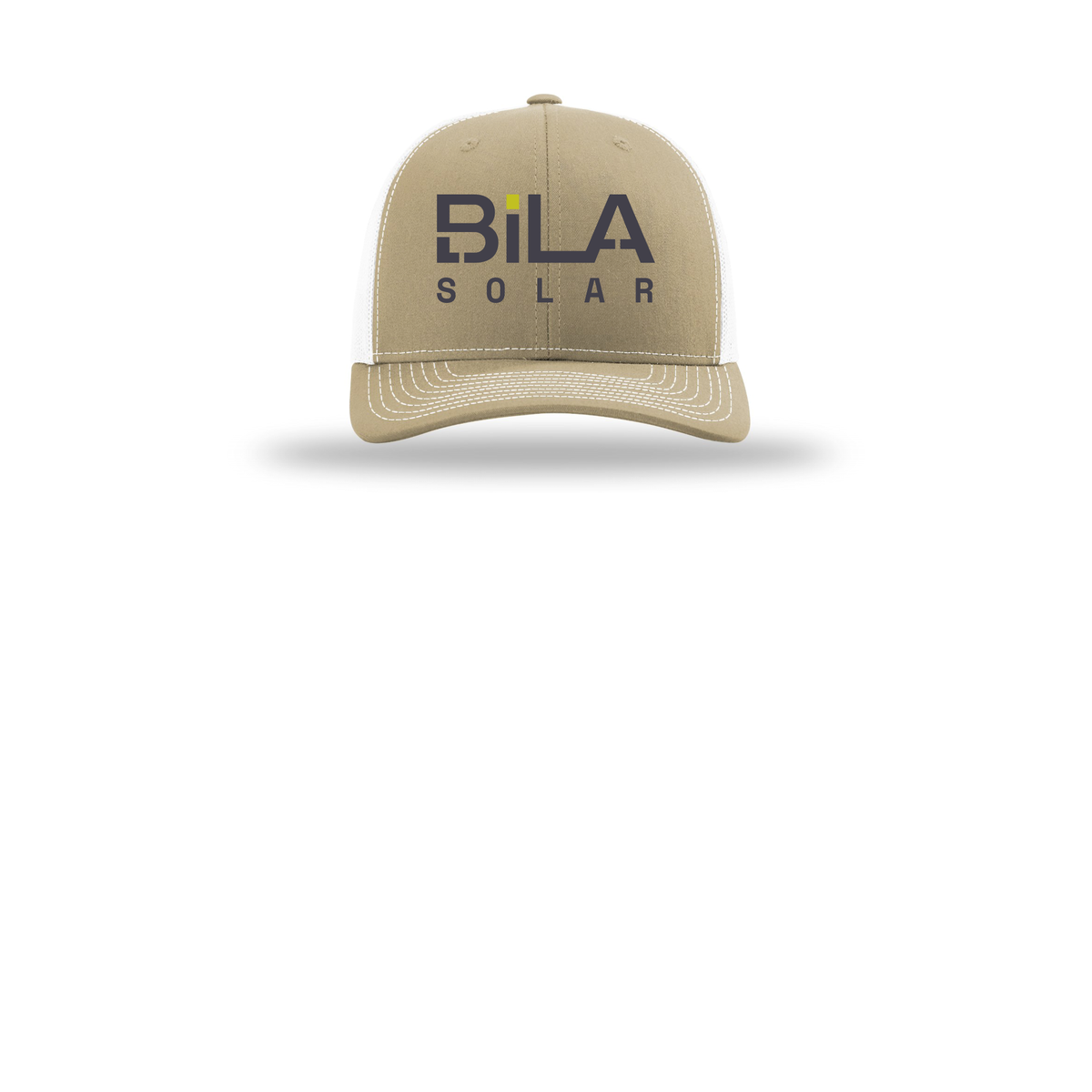 bilasolar-richardson-trucker-cap-embroidery-capfront-R112-khakiwhite-flat-front