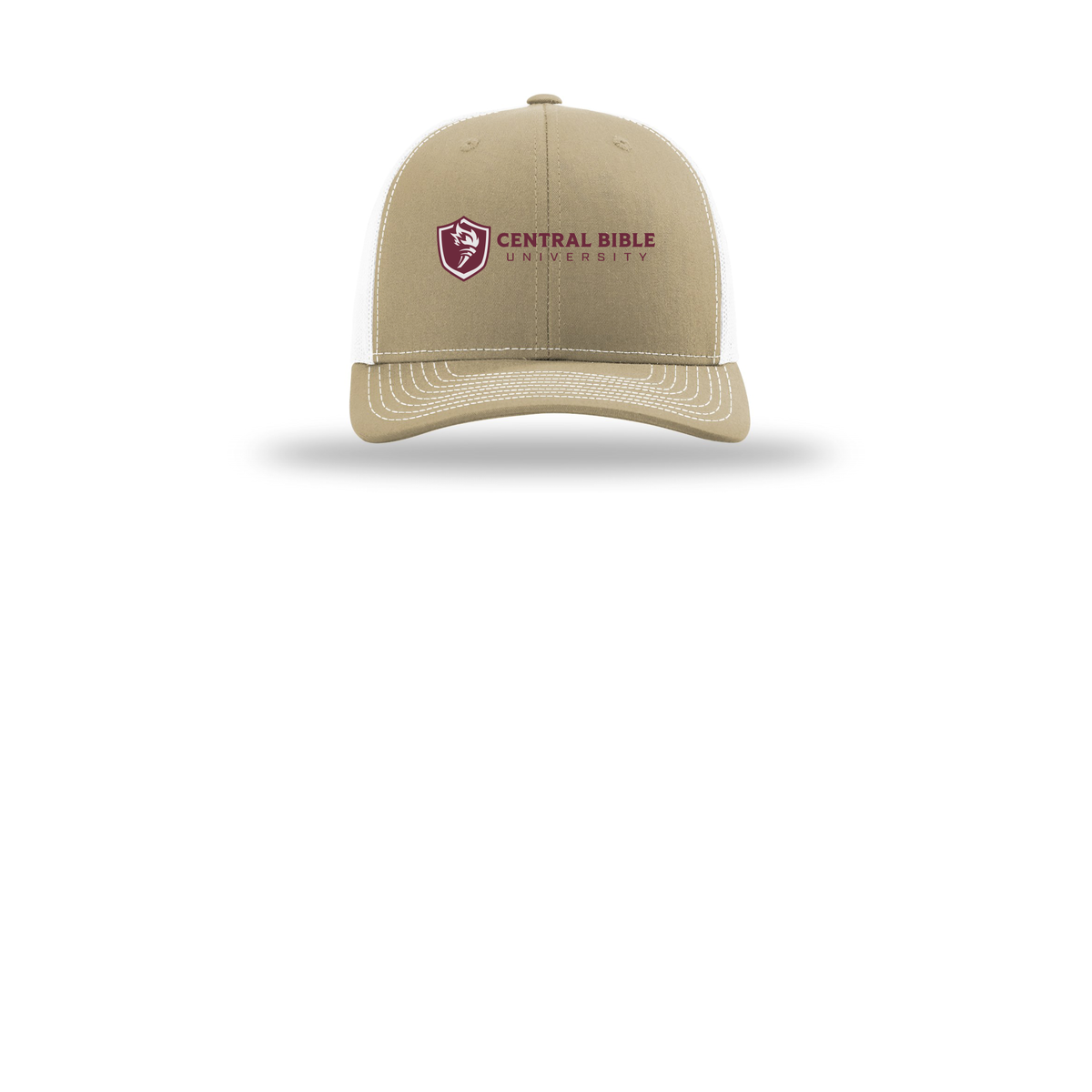 centralbible-richardson-trucker-cap-embroidery-capfront-R112-khakiwhite-flat-front