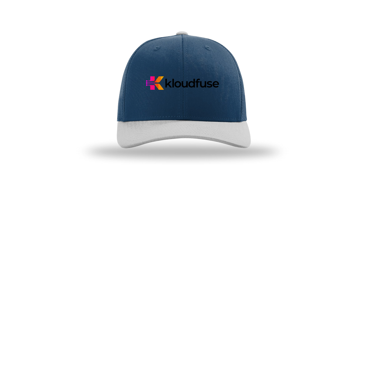 kloudfuse-richardson-trucker-cap-embroidery-capfront-R112-lightbluelightbluelightgrey-flat-front