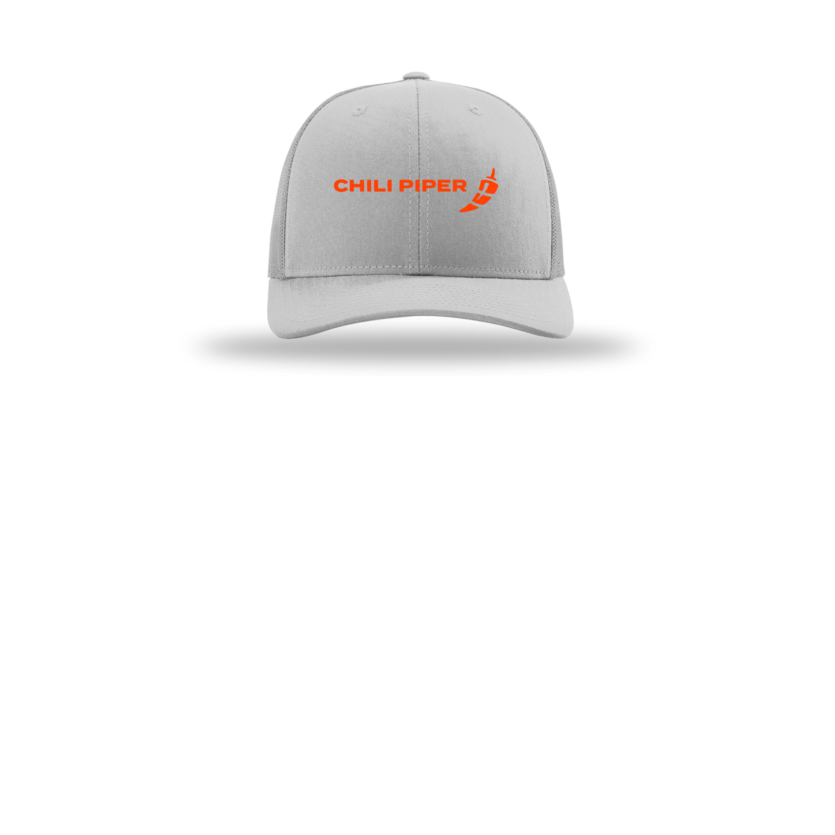 chilipiper-richardson-trucker-cap-embroidery-capfront-R112-lightgrey-flat-front