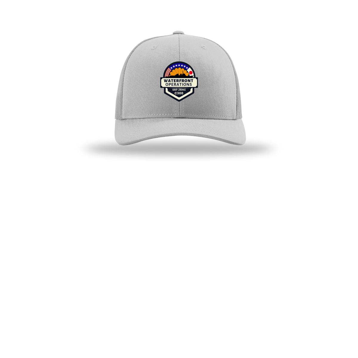 waterfront-operations-retro-trucker-cap-embroidery-capfront-R112-lightgrey-flat-front