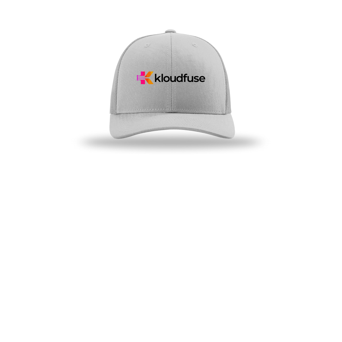 kloudfuse-richardson-trucker-cap-embroidery-capfront-R112-lightgrey-flat-front