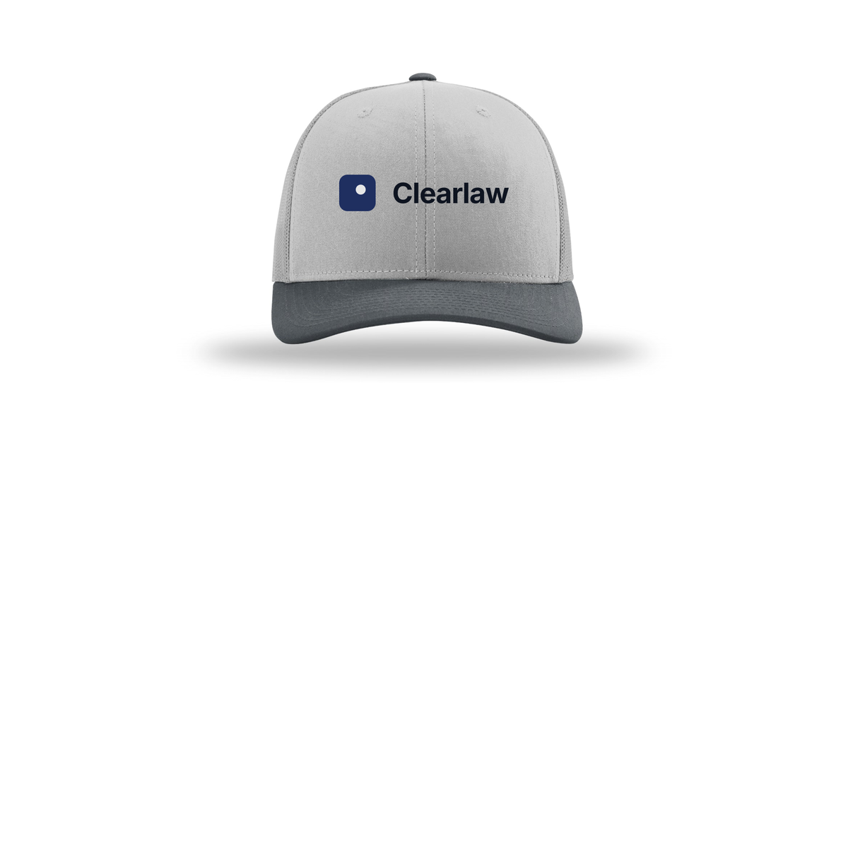 clearlaw-richardson-trucker-cap-embroidery-capfront-R112-lightgreylightgreygunmetal-flat-front