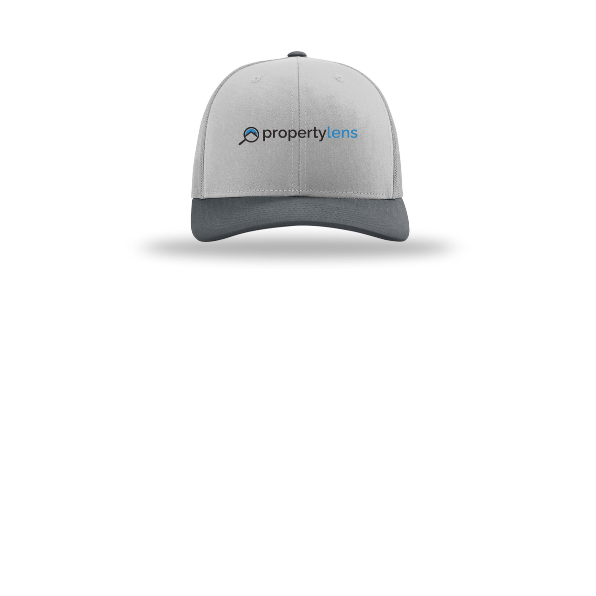 propertylens-richardson-trucker-cap-embroidery-capfront-R112-lightgreylightgreygunmetal-flat-front