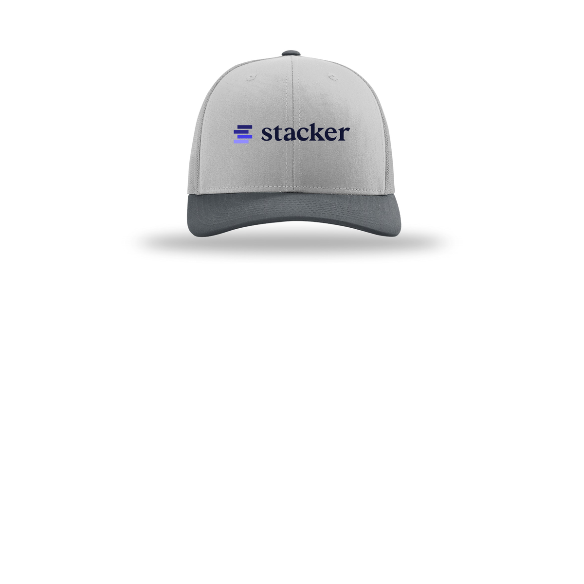 stacker-richardson-trucker-cap-embroidery-capfront-R112-lightgreylightgreygunmetal-flat-front