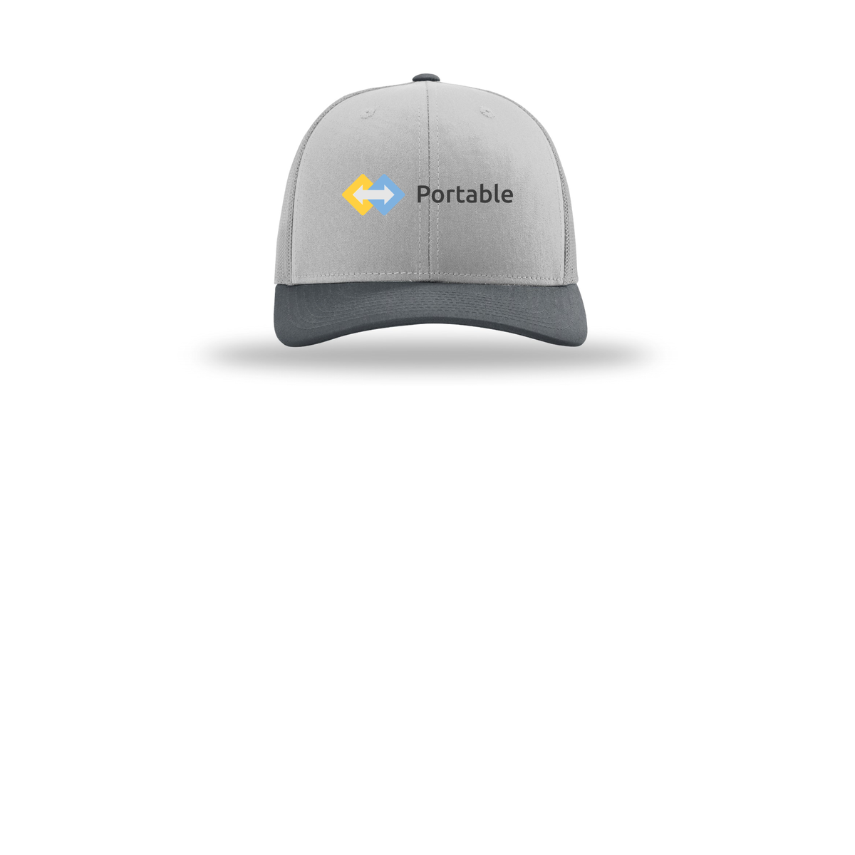 portable-richardson-trucker-cap-embroidery-capfront-R112-lightgreylightgreygunmetal-flat-front
