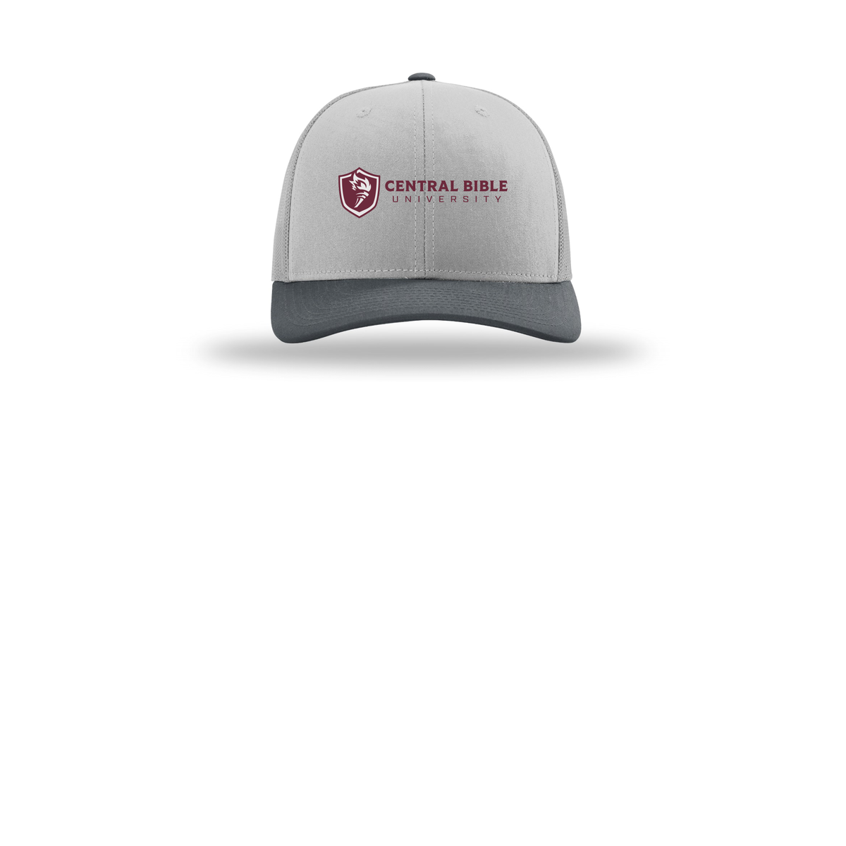 centralbible-richardson-trucker-cap-embroidery-capfront-R112-lightgreylightgreygunmetal-flat-front