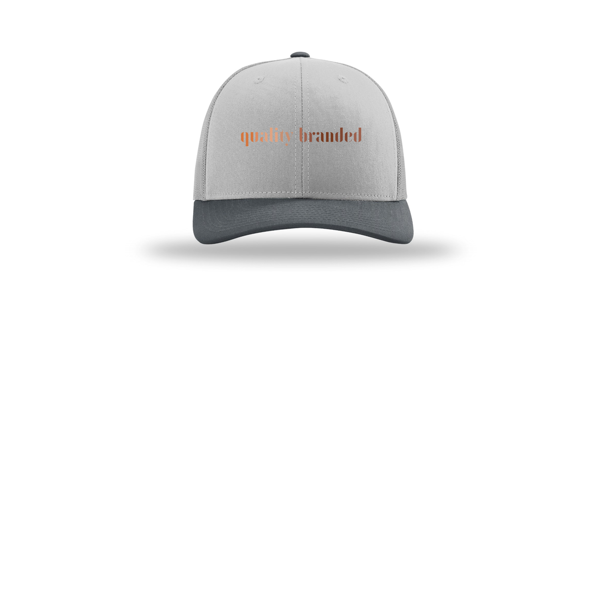 qualitybranded-richardson-trucker-cap-embroidery-capfront-R112-lightgreylightgreygunmetal-flat-front
