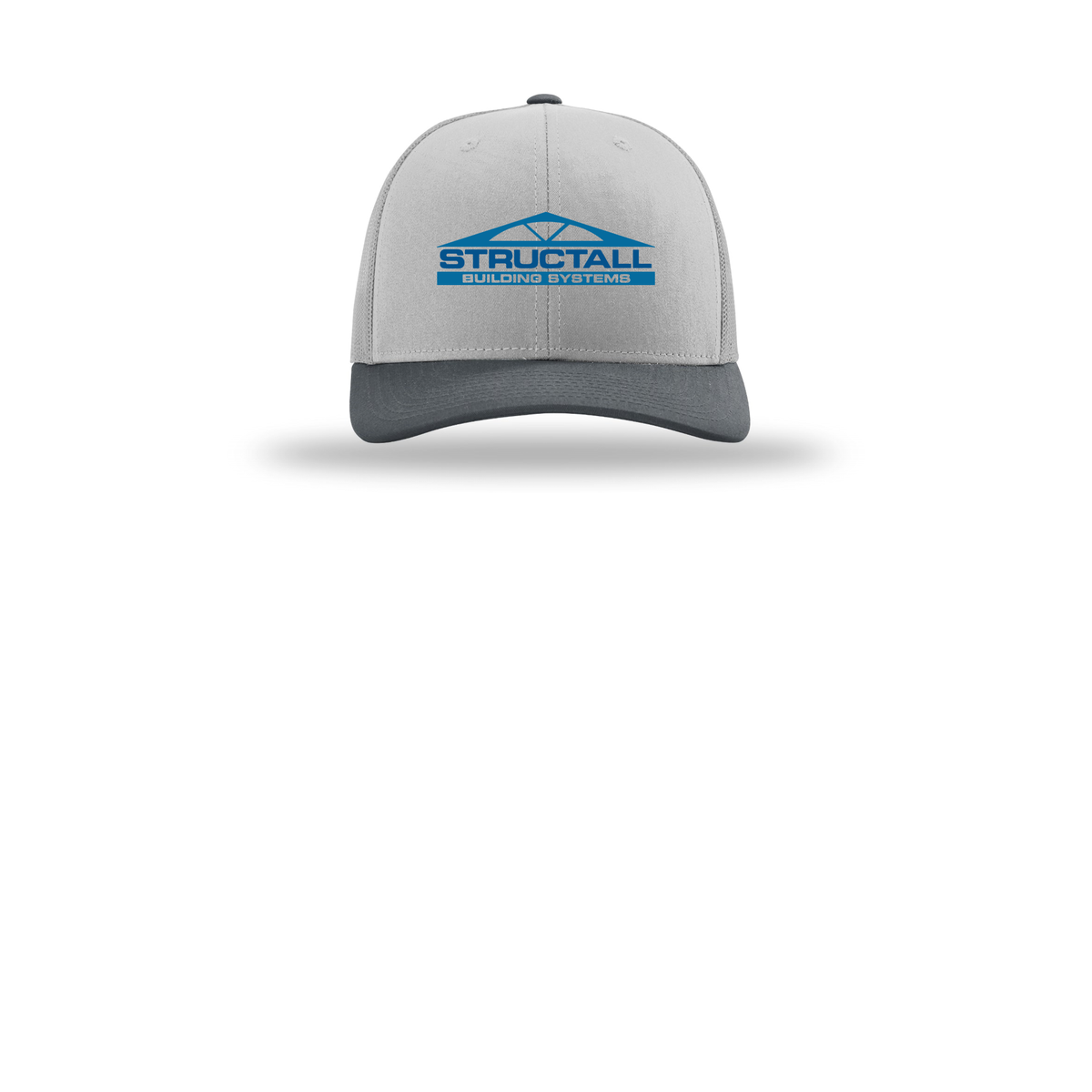 structall-richardson-trucker-cap-embroidery-capfront-R112-lightgreylightgreygunmetal-flat-front