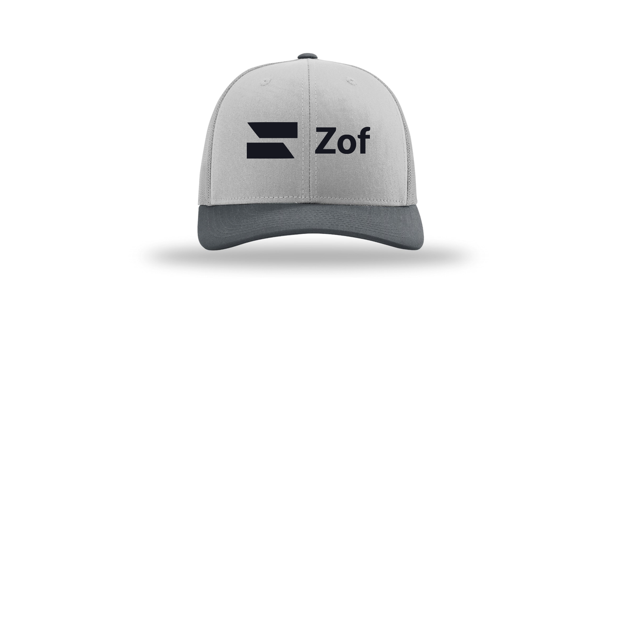 zof-richardson-trucker-cap-embroidery-capfront-R112-lightgreylightgreygunmetal-flat-front