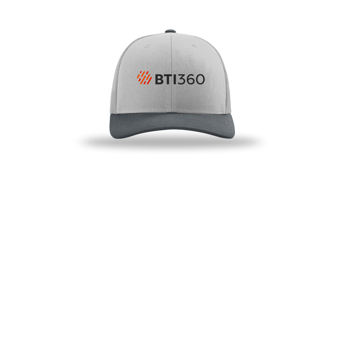 bti360-richardson-trucker-cap-embroidery-capfront-R112-lightgreylightgreygunmetal-flat-front