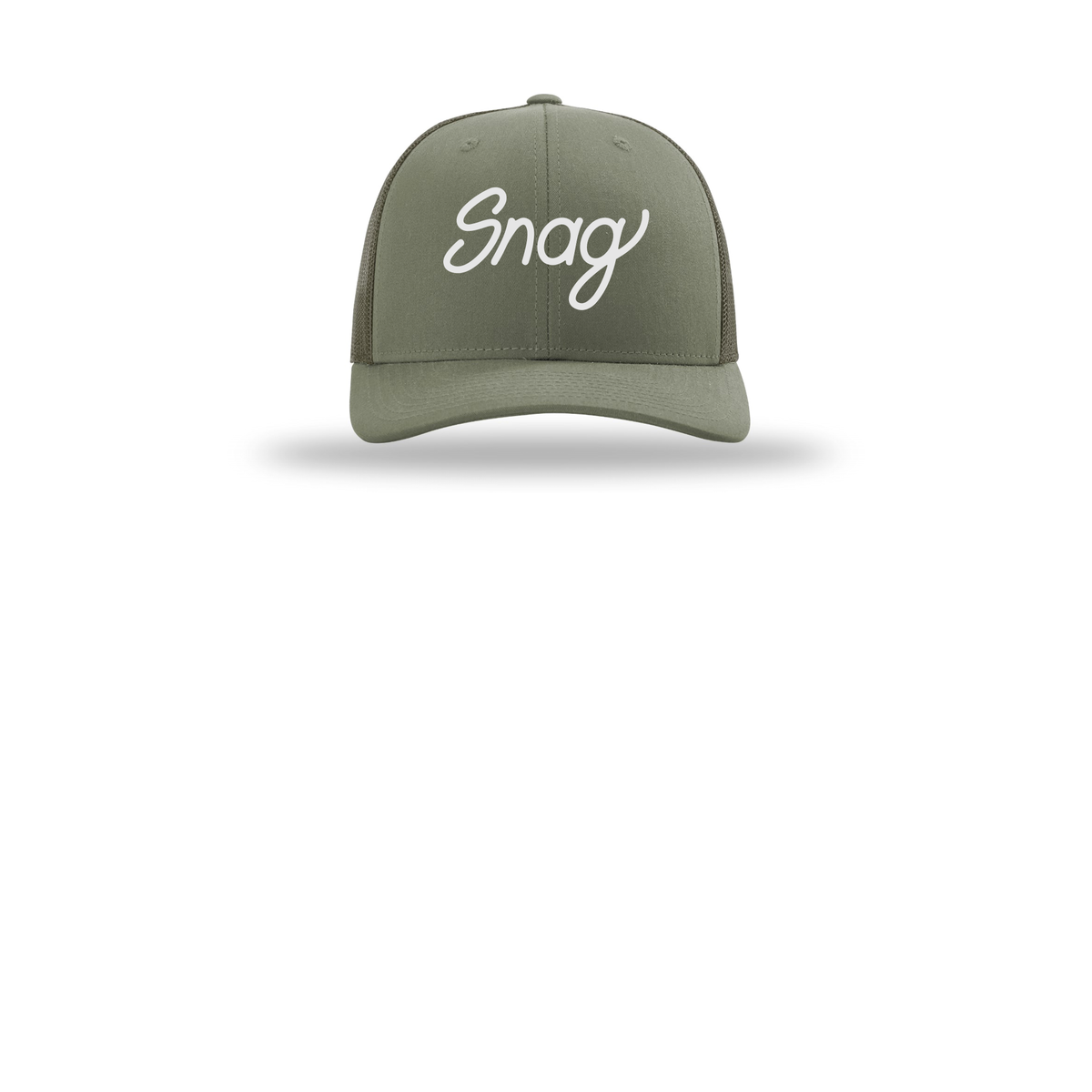 snagdelivery-richardson-trucker-cap-embroidery-capfront-R112-loden-flat-front