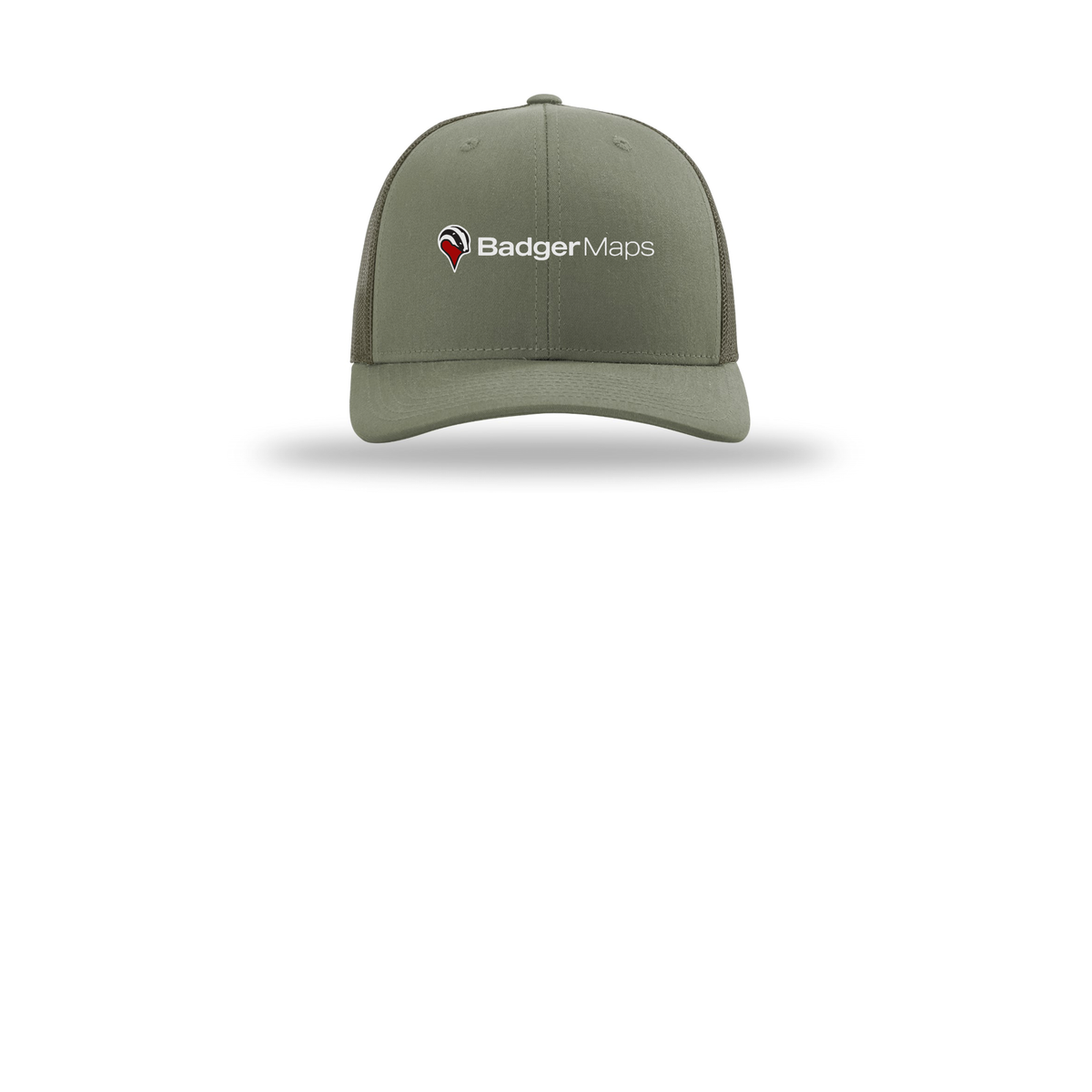 badgermapping-richardson-trucker-cap-embroidery-capfront-R112-loden-flat-front