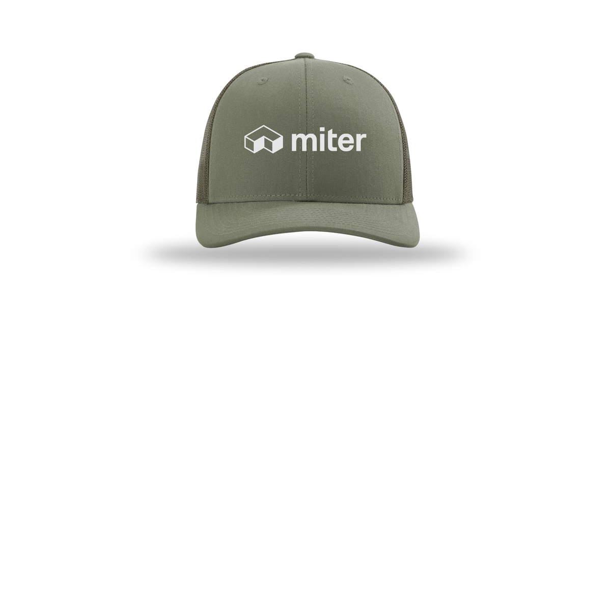 miter-richardson-trucker-cap-embroidery-capfront-R112-loden-flat-front