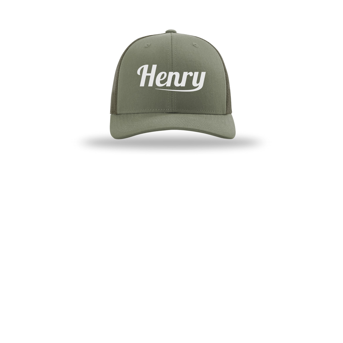 henrymeds-richardson-trucker-cap-embroidery-capfront-R112-loden-flat-front